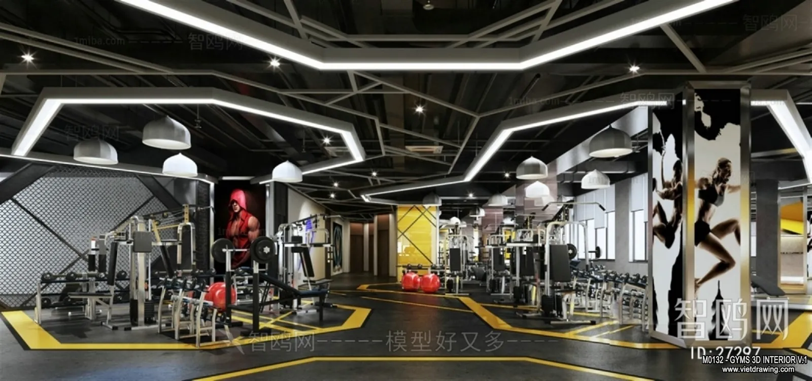 GYM - 3D Interior Scene - 3D Models - 126
