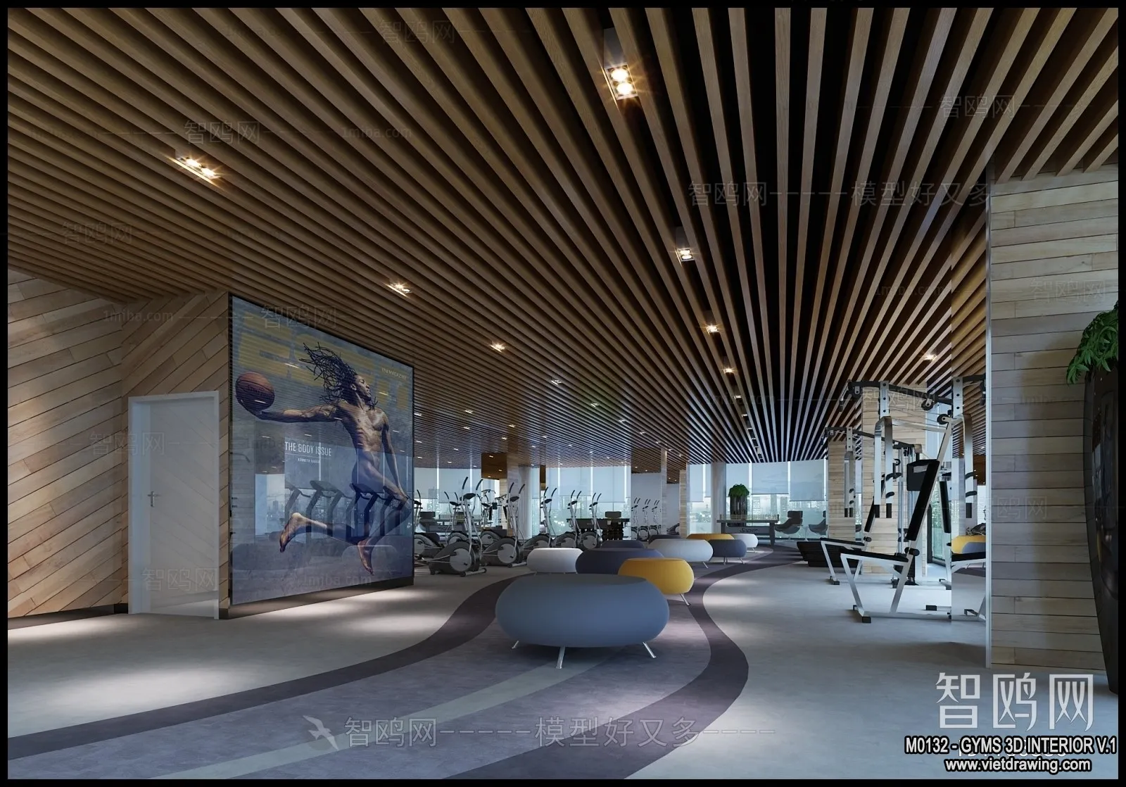 GYM - 3D Interior Scene - 3D Models - 130