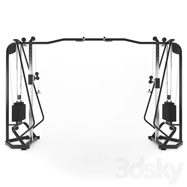 Gym Equipment - Cable Cross Over 3DModel