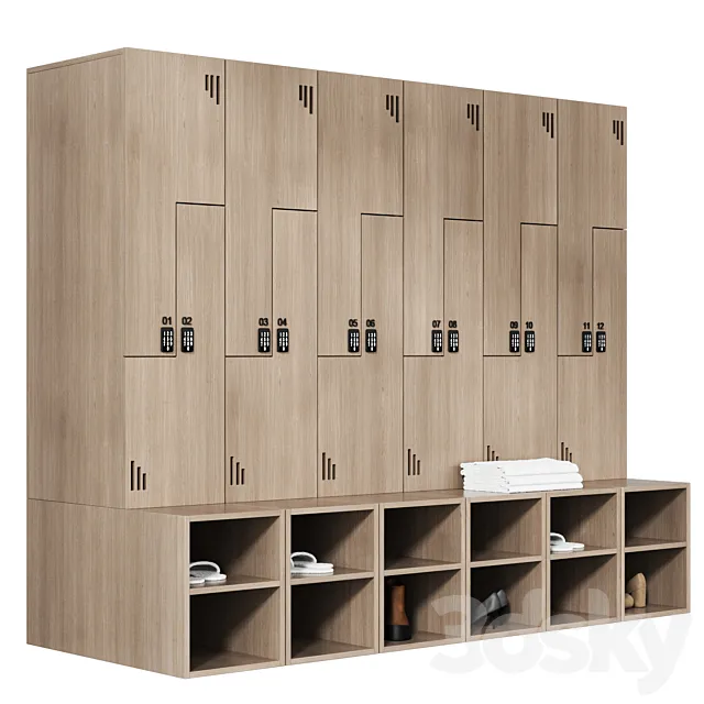 Gym Locker 3D Model
