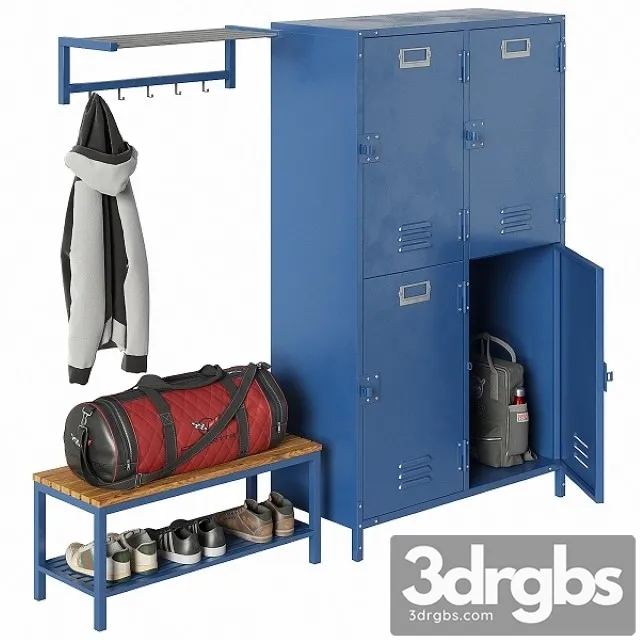 Gym Locker Room 3D Model Free