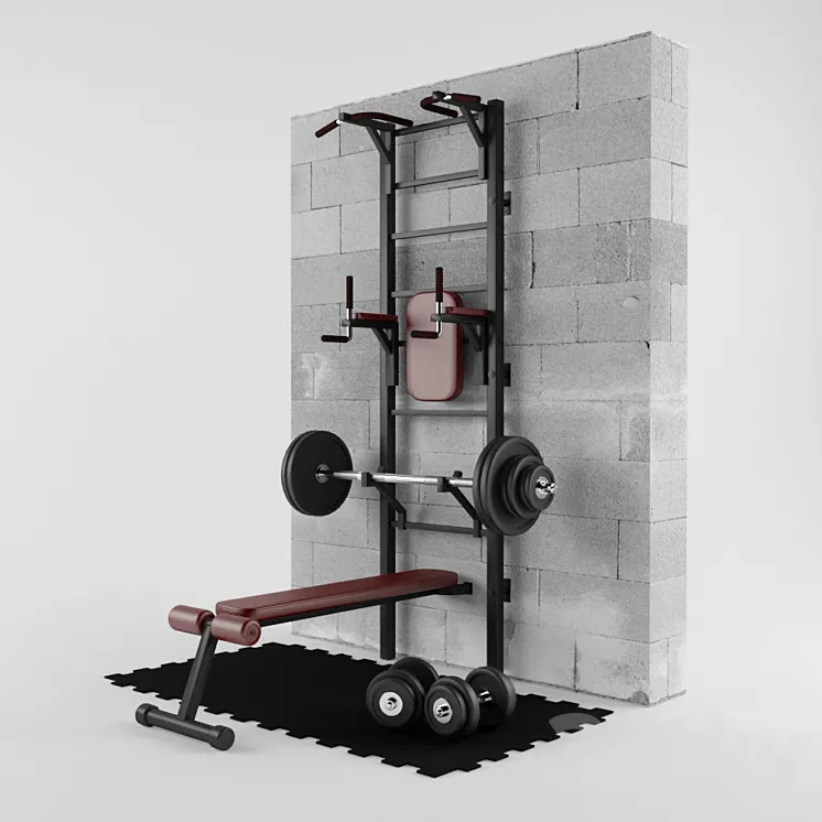 Gym room 3D Model Free