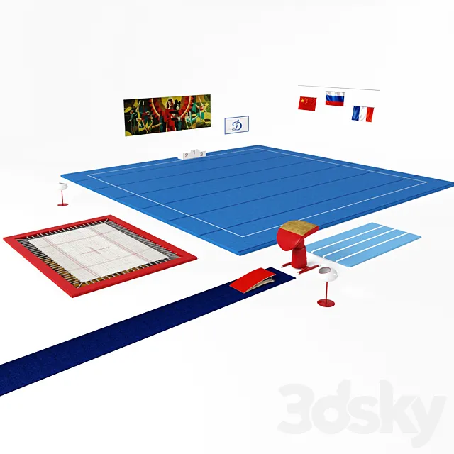 Gymnastics equipment for gymnastics 3D Model