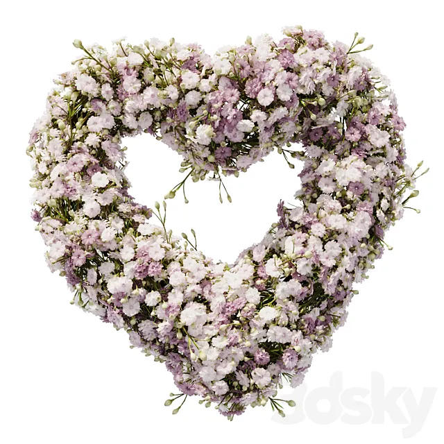 gypsophila wreath 3D Model