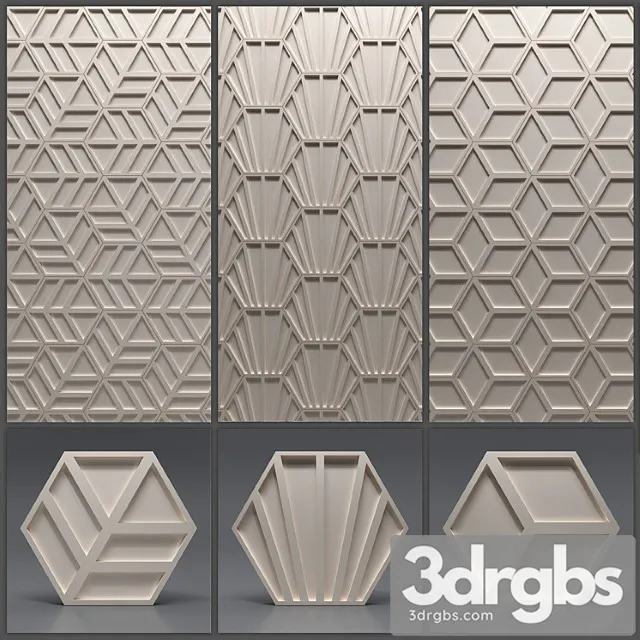 Gypsum 3d panel 3D Model Free