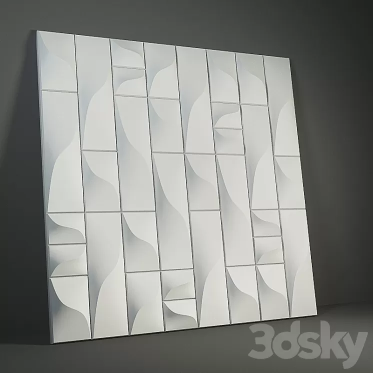 Gypsum 3D panel "Vertical"