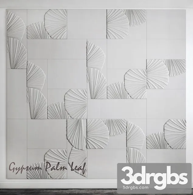 Gypsum flora tiles 3D Model Free