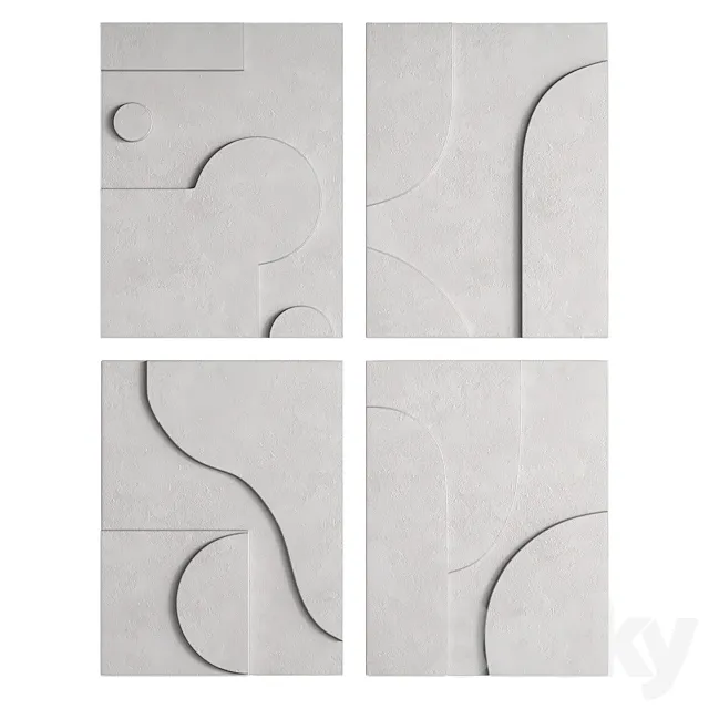 Gypsum panel 3D Model