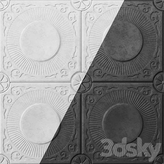 Gypsum panel chamomile Free Download