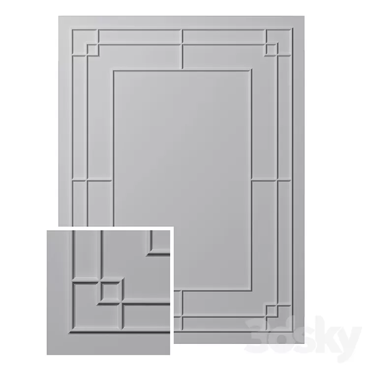 Gypsum stucco 3D Model