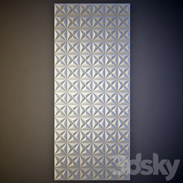 Gypsum wall panel 3D-2 3DModel
