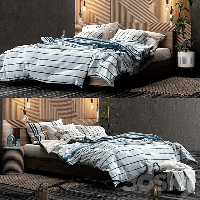 H & M bedroom set 3DModel