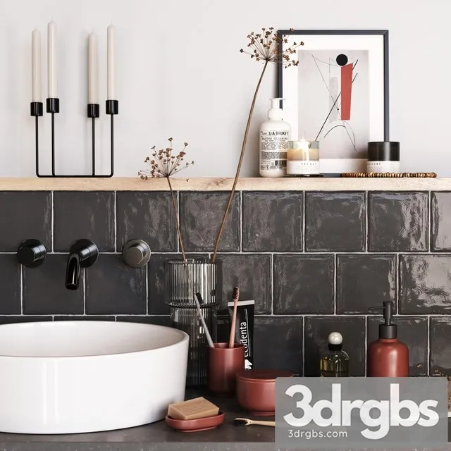 H & M Decorative Bathroom Set 3D Model Free