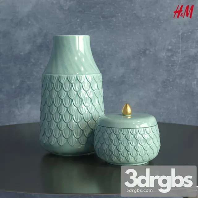 H M Home Tall Stoneware Vase 3D Model Free