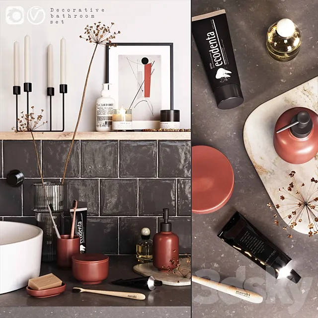 H & M_Decorative_bathroom_set 3DModel