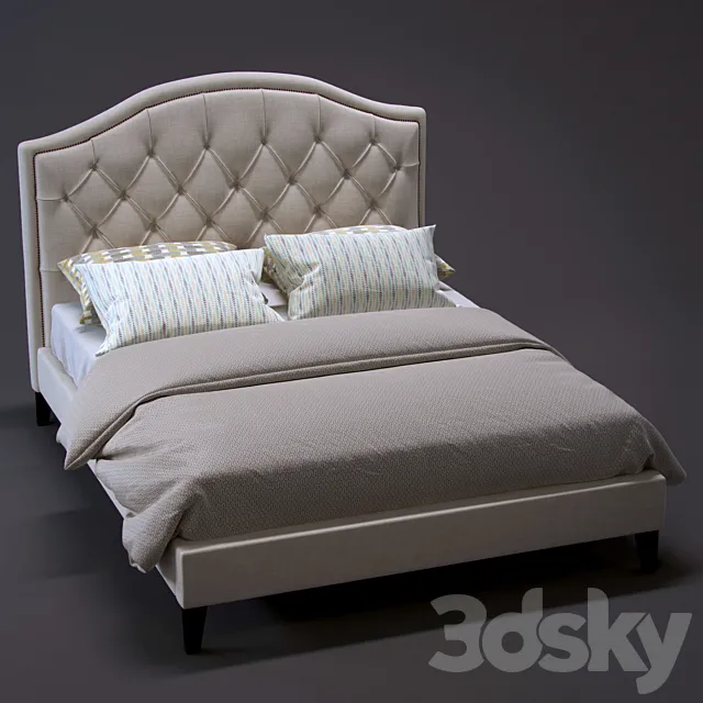 H60F Tufted Bedframe 3DModel