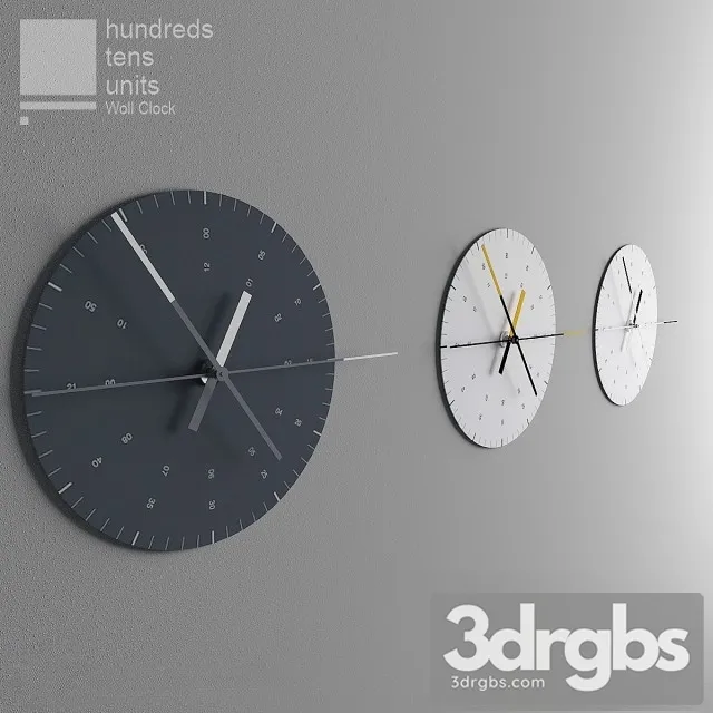 Haandreds Tens Units Wall Clock 3D Model Free
