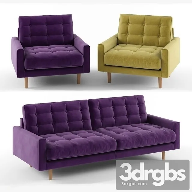 Habitat Fenner Sofa Armchair 3D Model Free