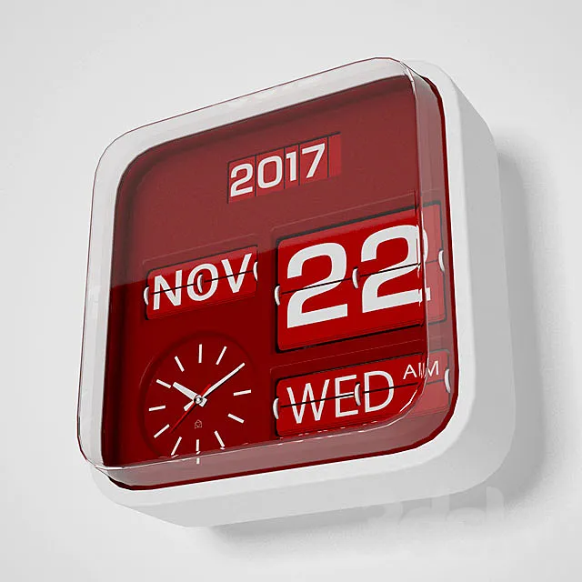 Habitat Flap Clock 3D Model