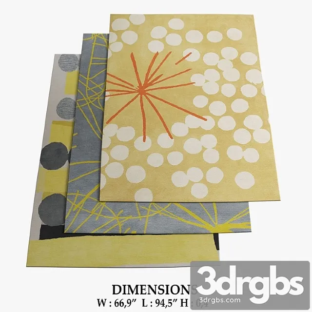Habitat rugs 158 3D Model Free