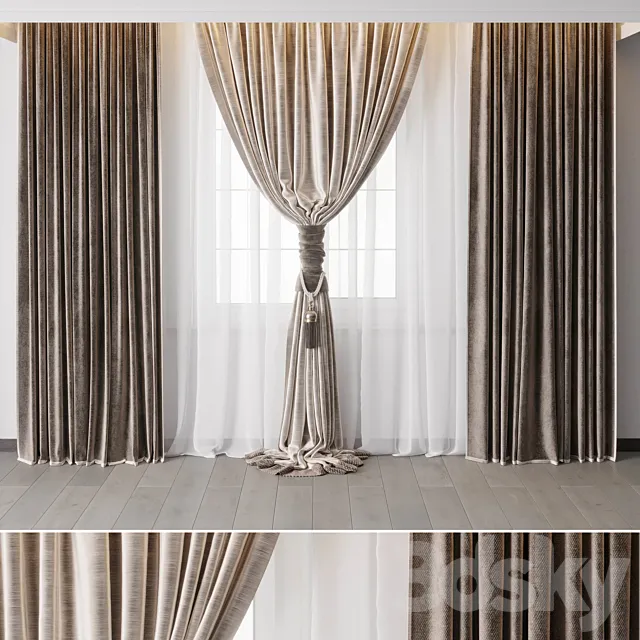 hadi curtain 76 - Classic curtains 3D Model