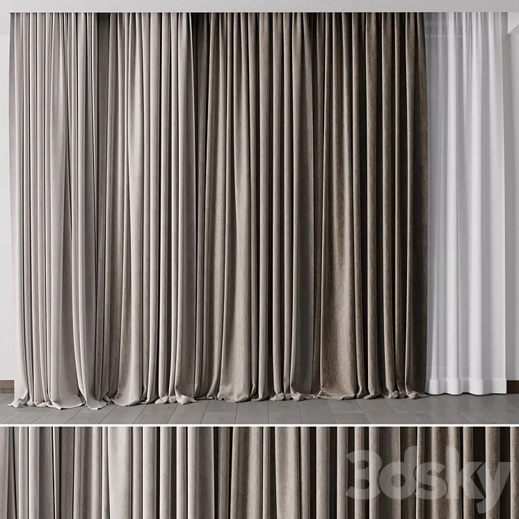 Hadi Curtains 31 3D Model Free