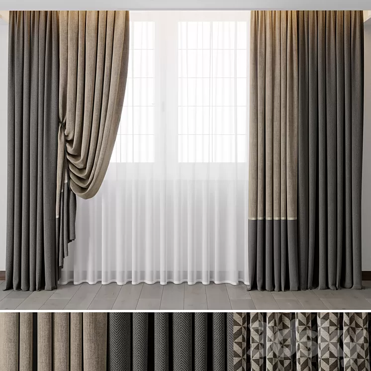 Hadi curtains 42 3D Model Free