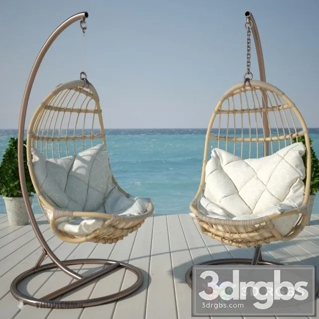 Haging Outdoor Armchair 3D Model Free