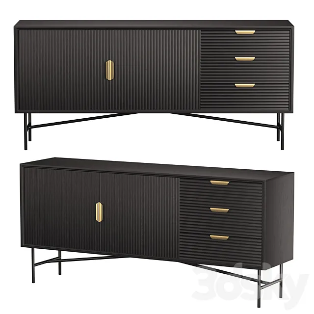 Haines Wide Sideboard 3D Model