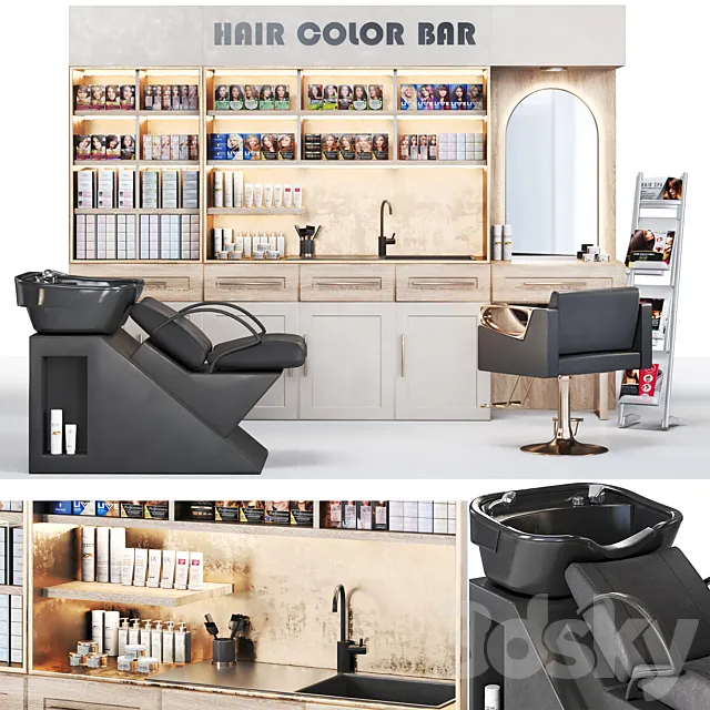 Hair Color bar-Hair Dye 3D Model