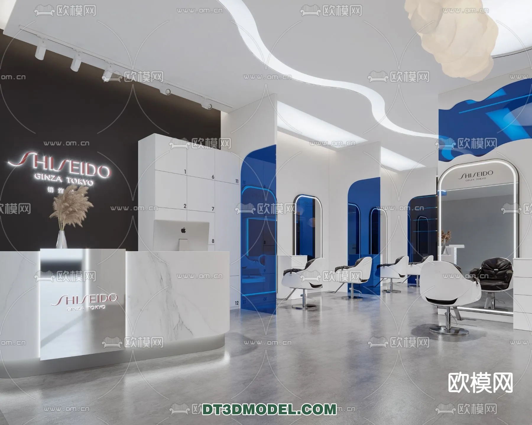 Hair Salon - 3D Interior Scene - 004