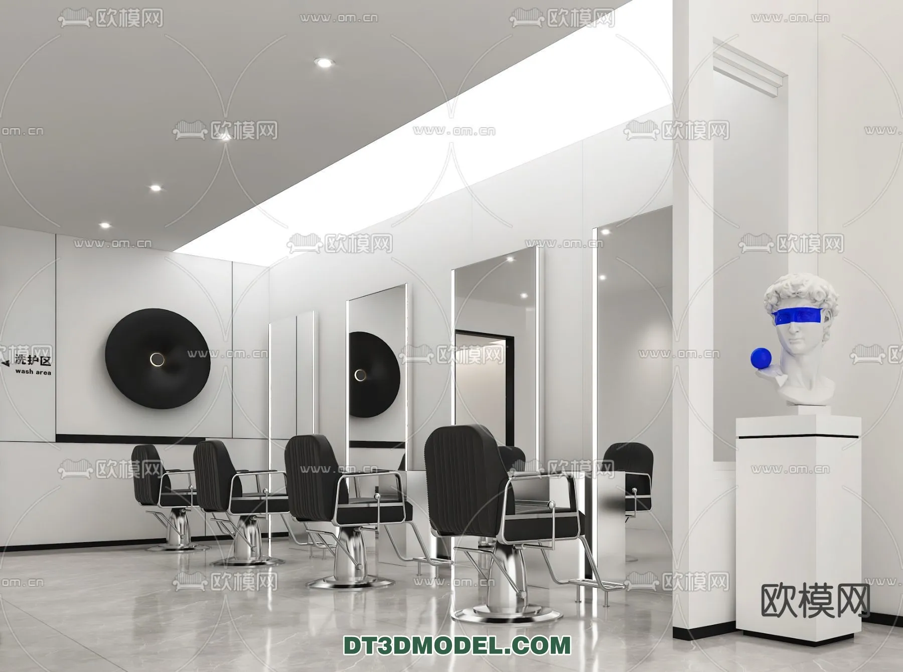 Hair Salon - 3D Interior Scene - 022