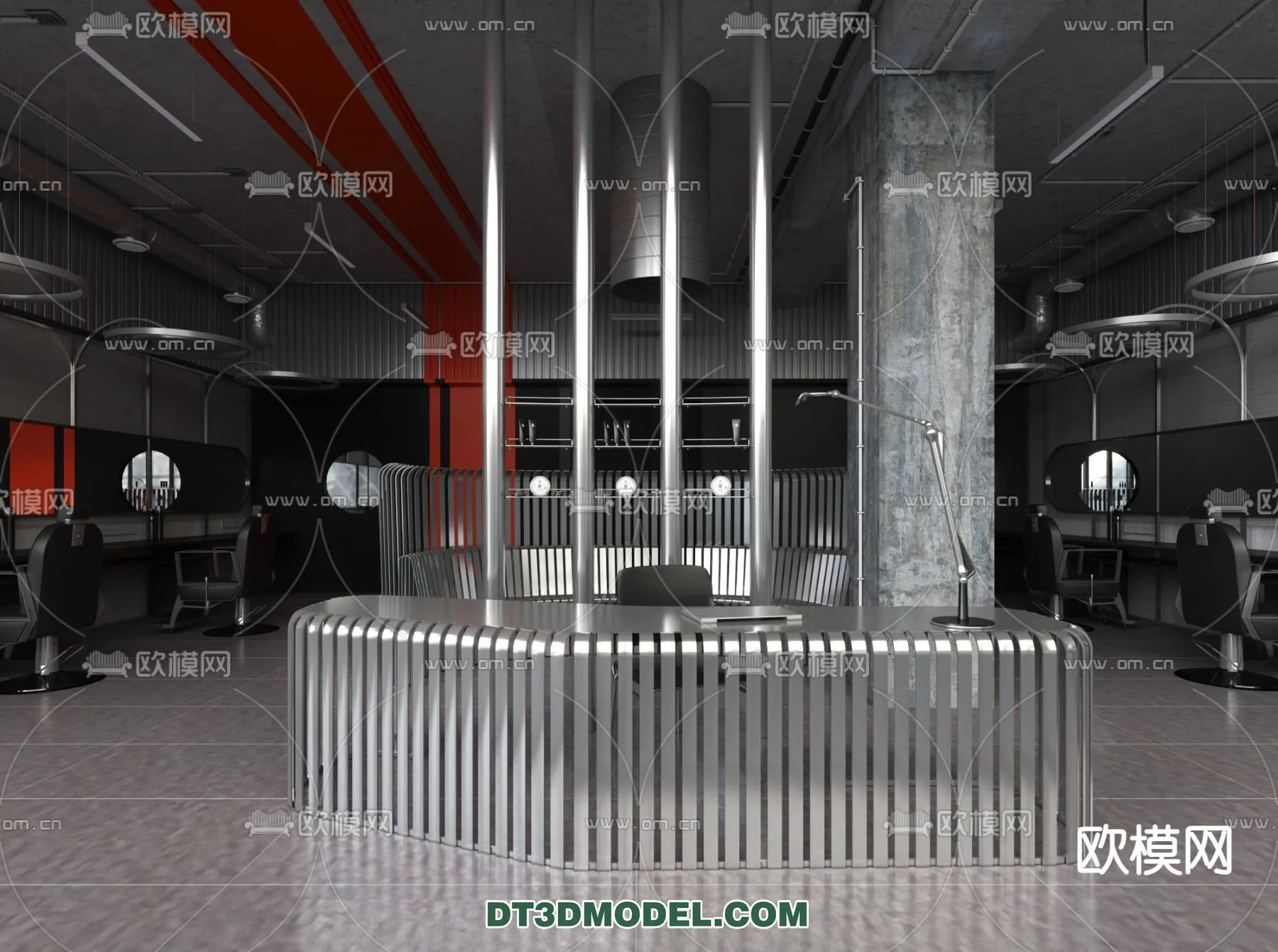 Hair Salon - 3D Interior Scene - 031