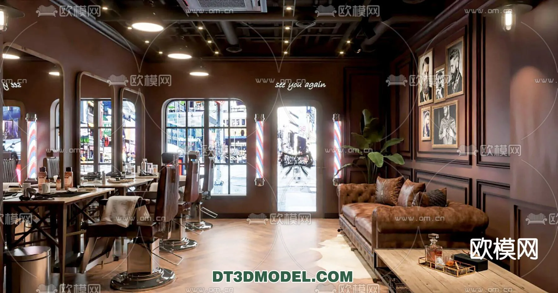 Hair Salon - 3D Interior Scene - 032