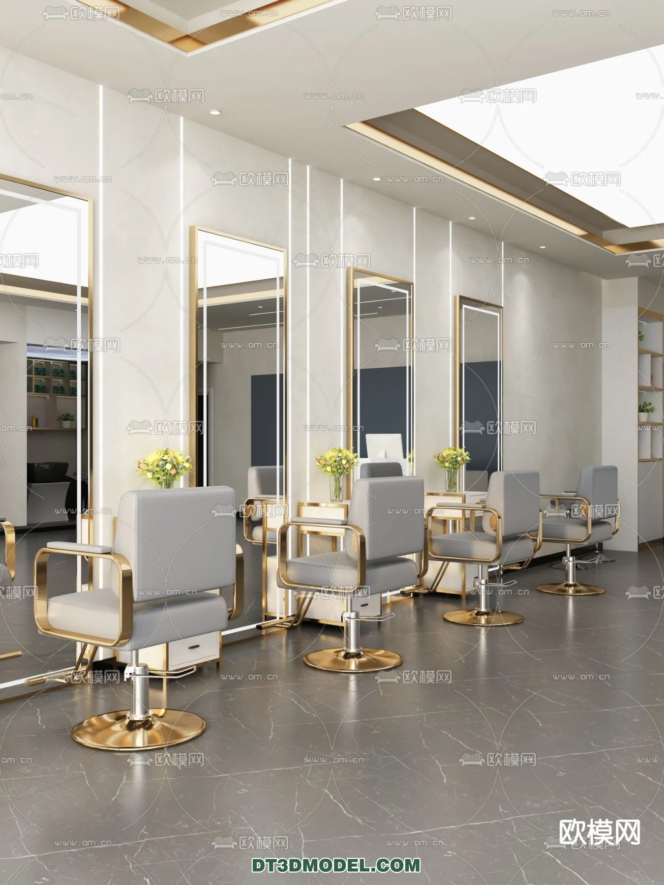 Hair Salon - 3D Interior Scene - 033