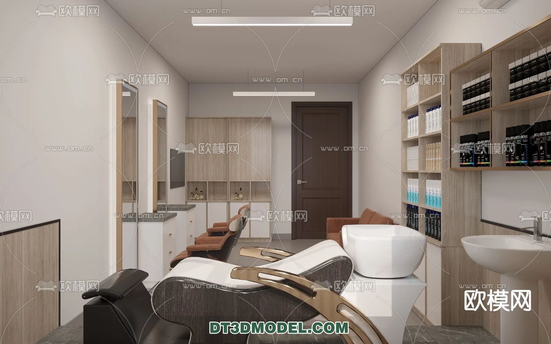 Hair Salon - 3D Interior Scene - 038