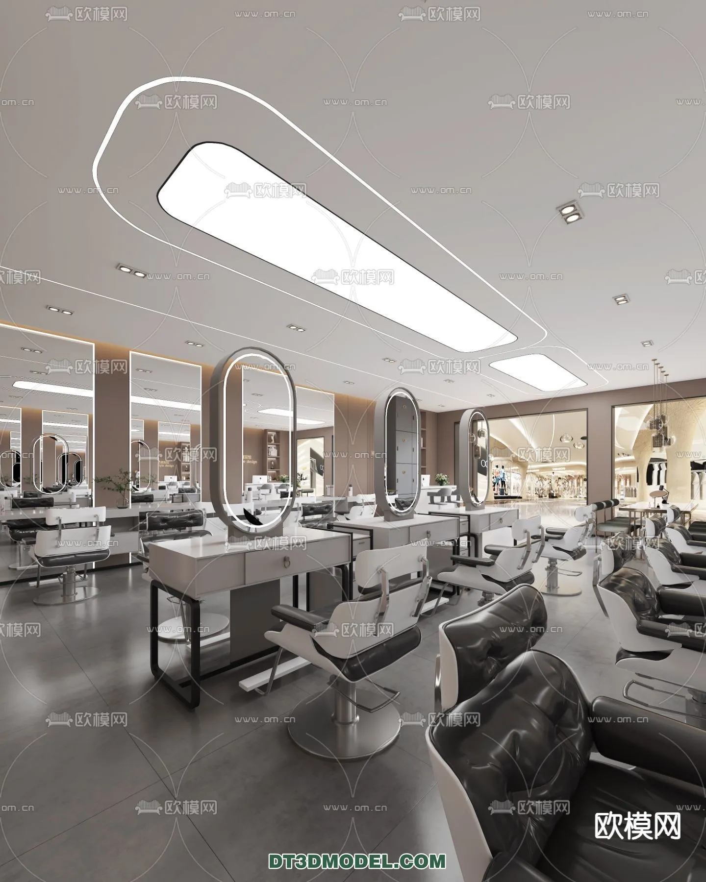 Hair Salon - 3D Interior Scene - 039