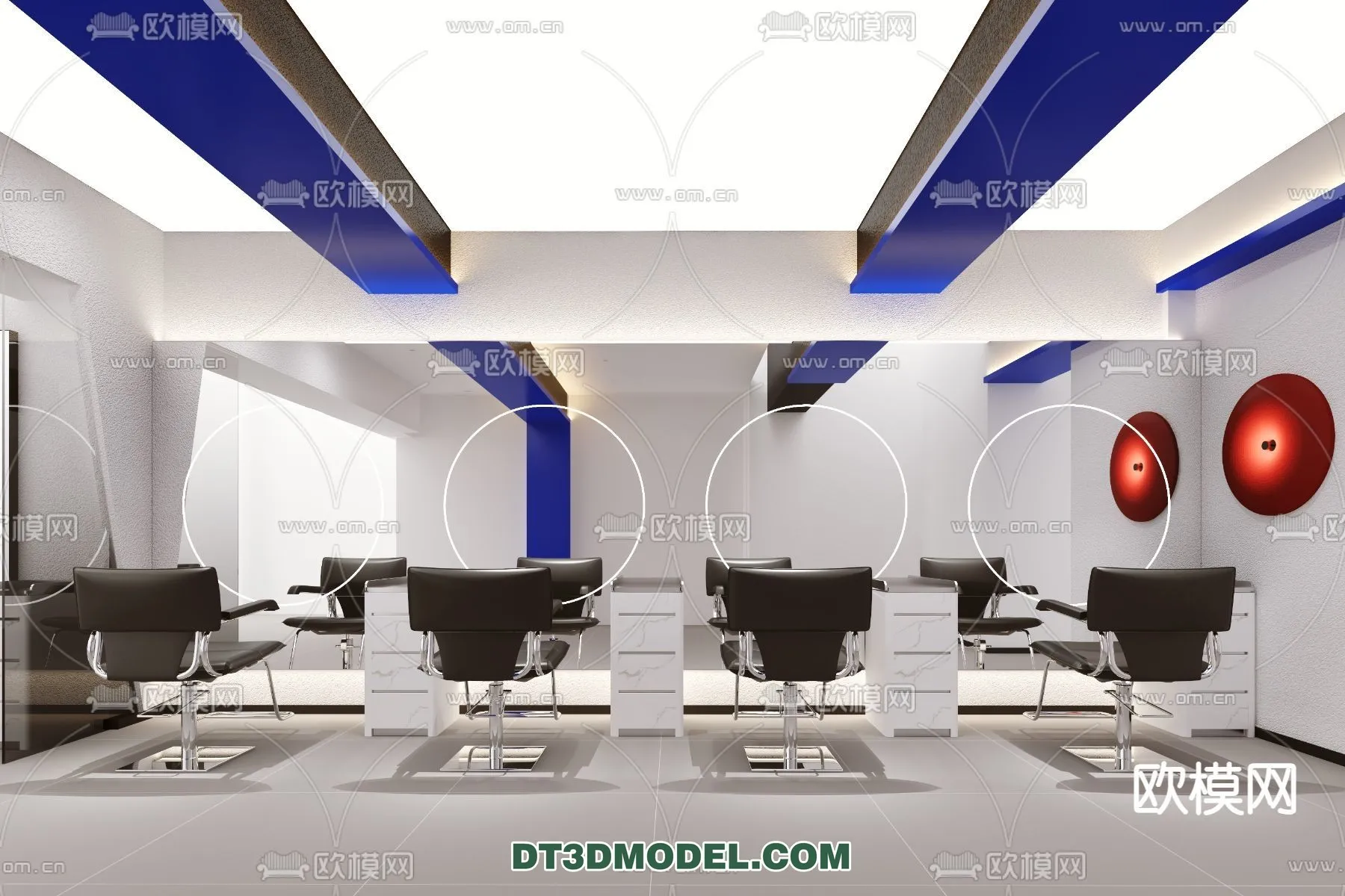 Hair Salon - 3D Interior Scene - 049