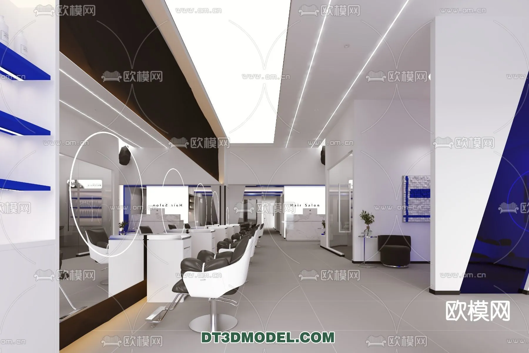 Hair Salon - 3D Interior Scene - 050