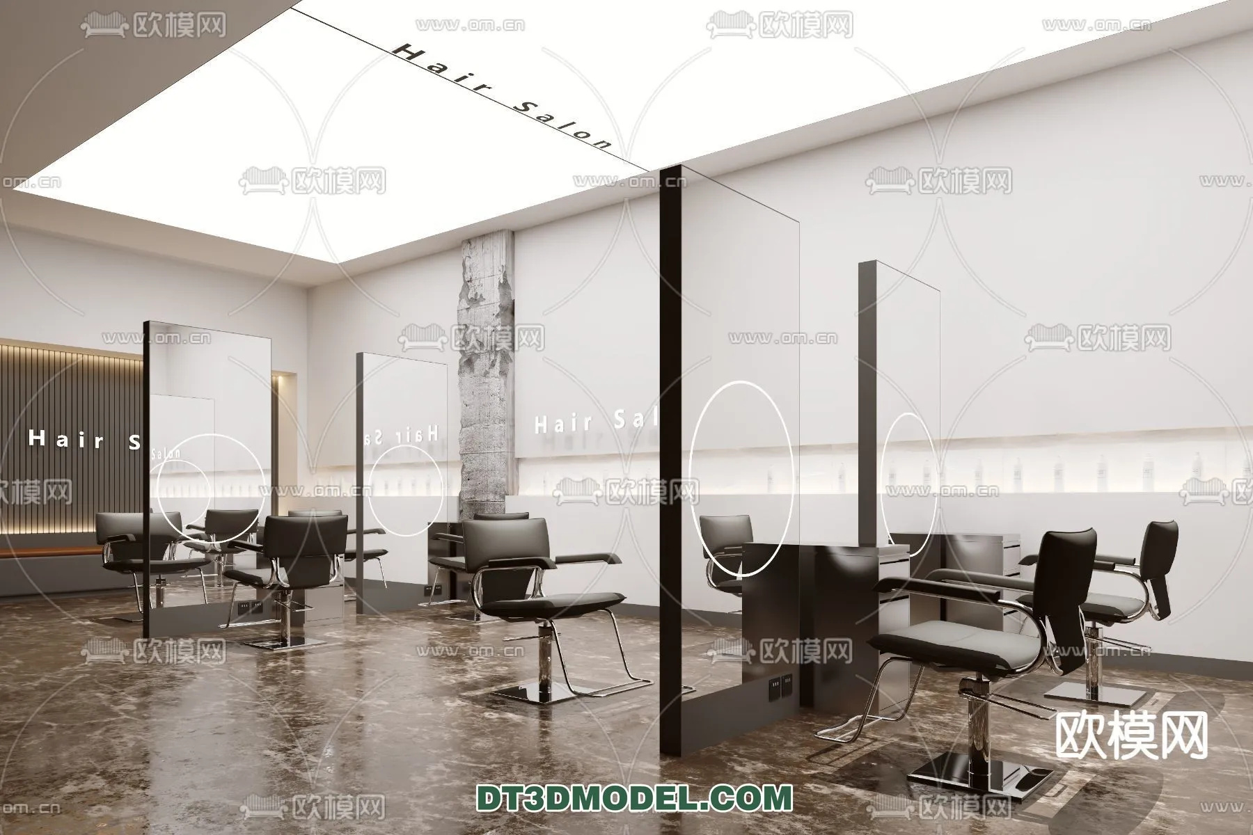 Hair Salon - 3D Interior Scene - 057