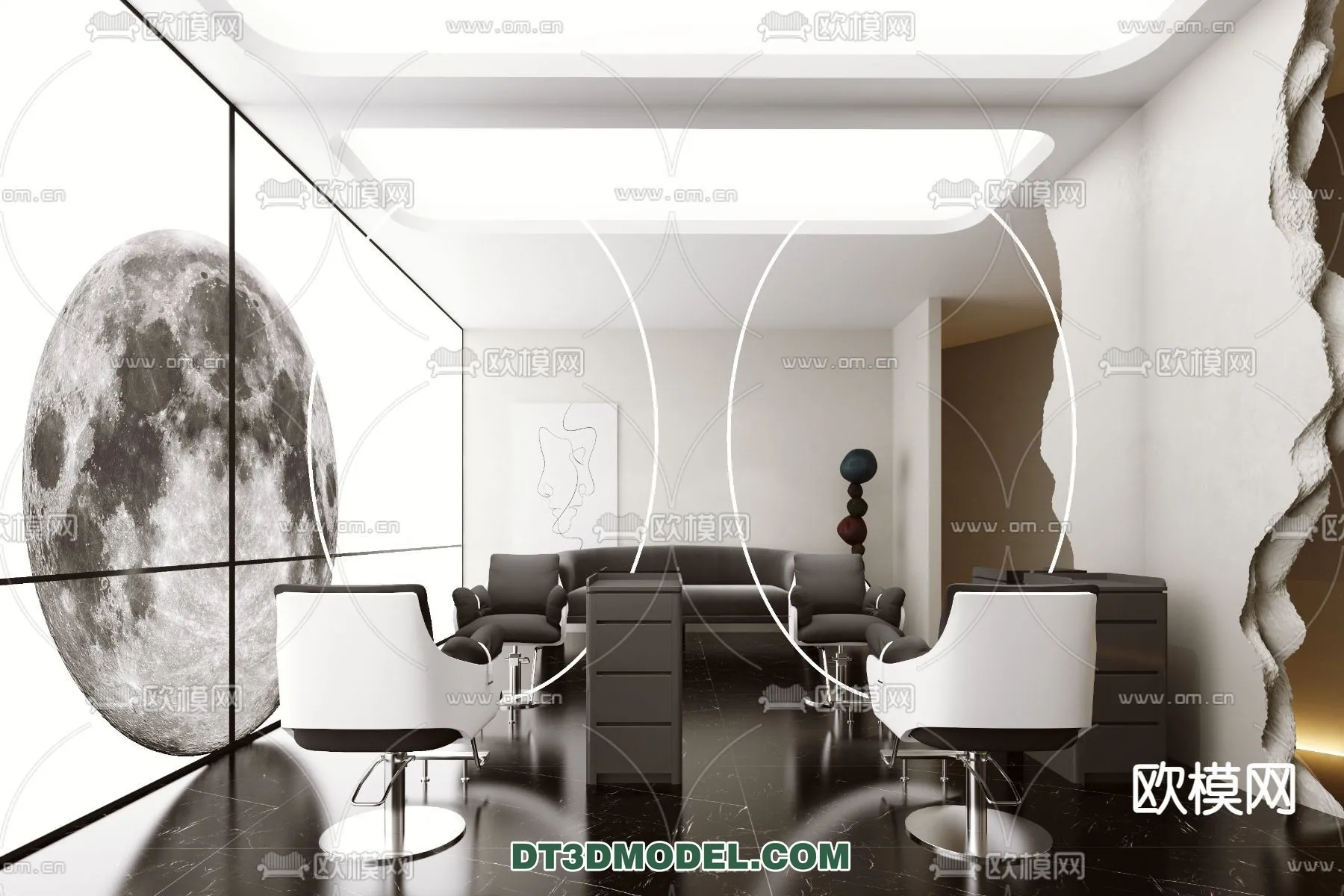 Hair Salon - 3D Interior Scene - 061