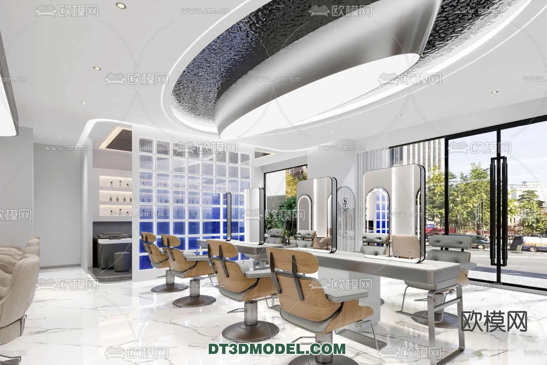 Hair Salon - 3D Interior Scene - 063