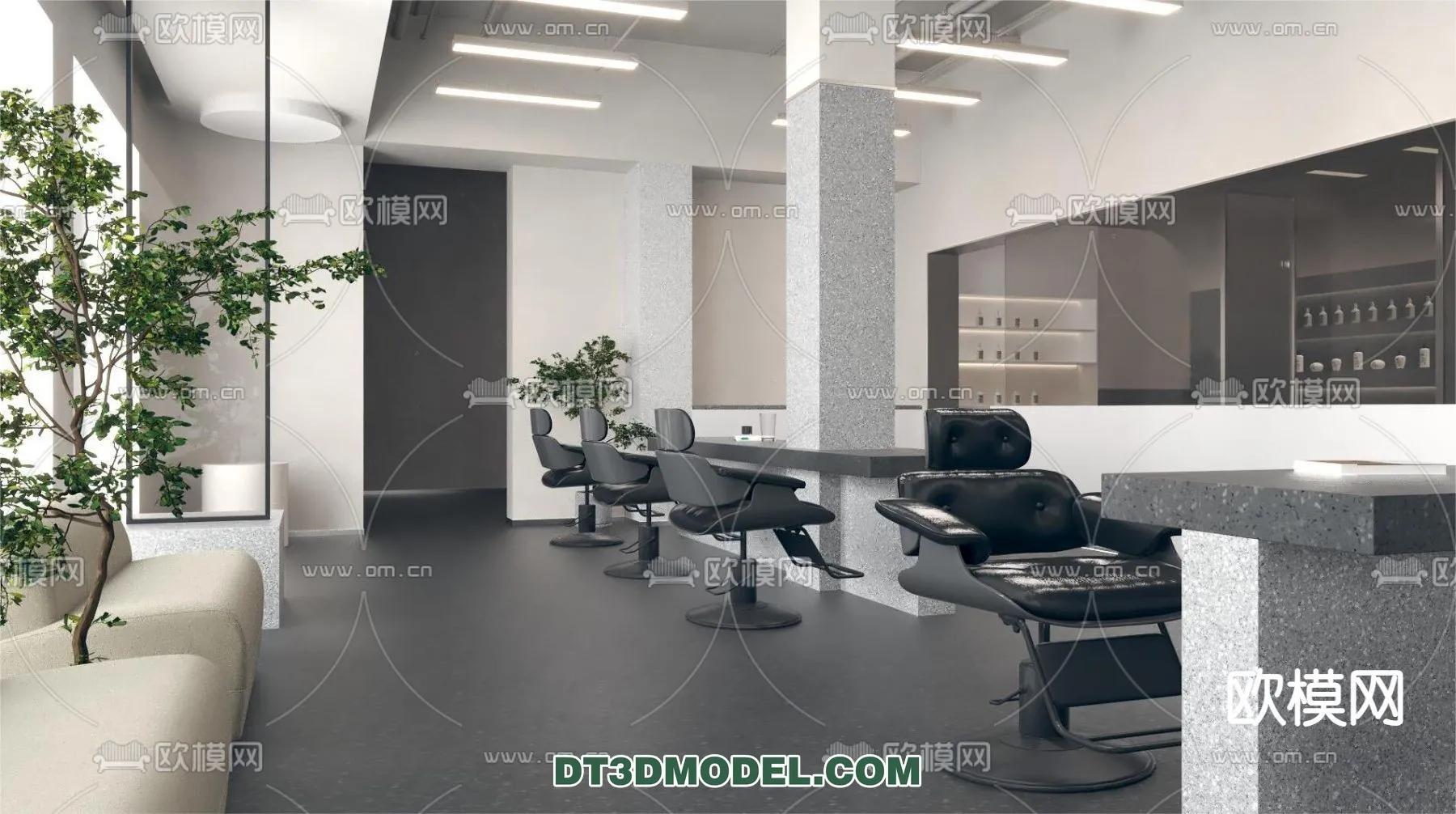 Hair Salon - 3D Interior Scene - 066