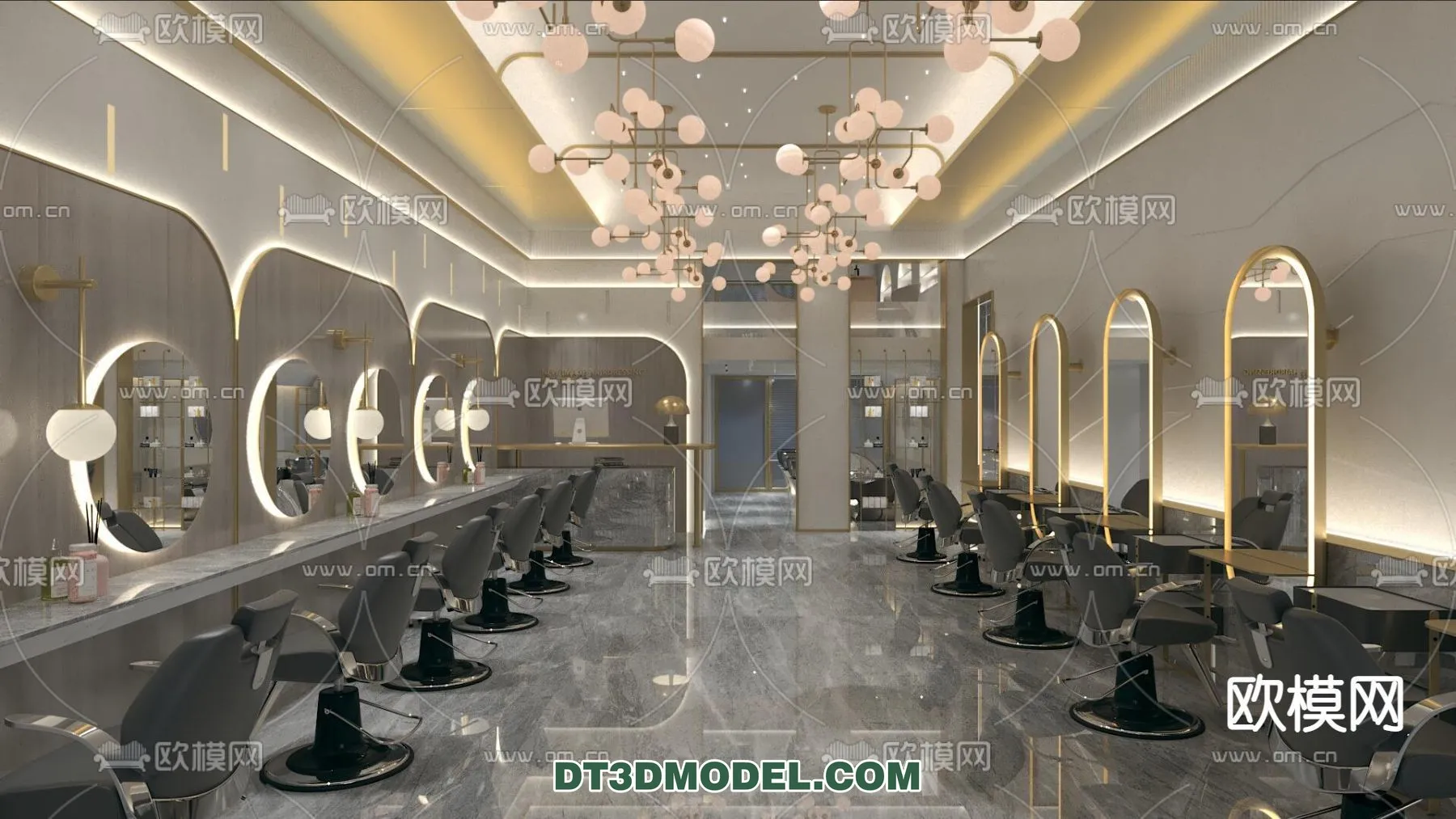 Hair Salon - 3D Interior Scene - 067