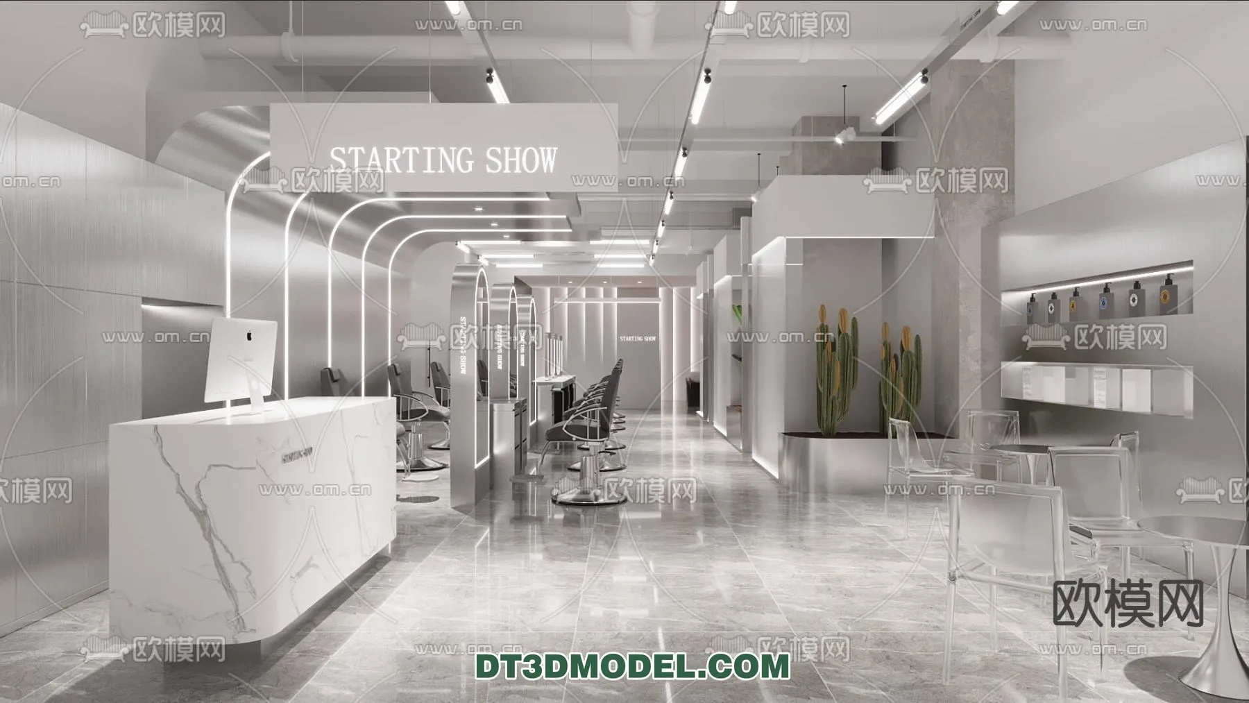 Hair Salon - 3D Interior Scene - 069