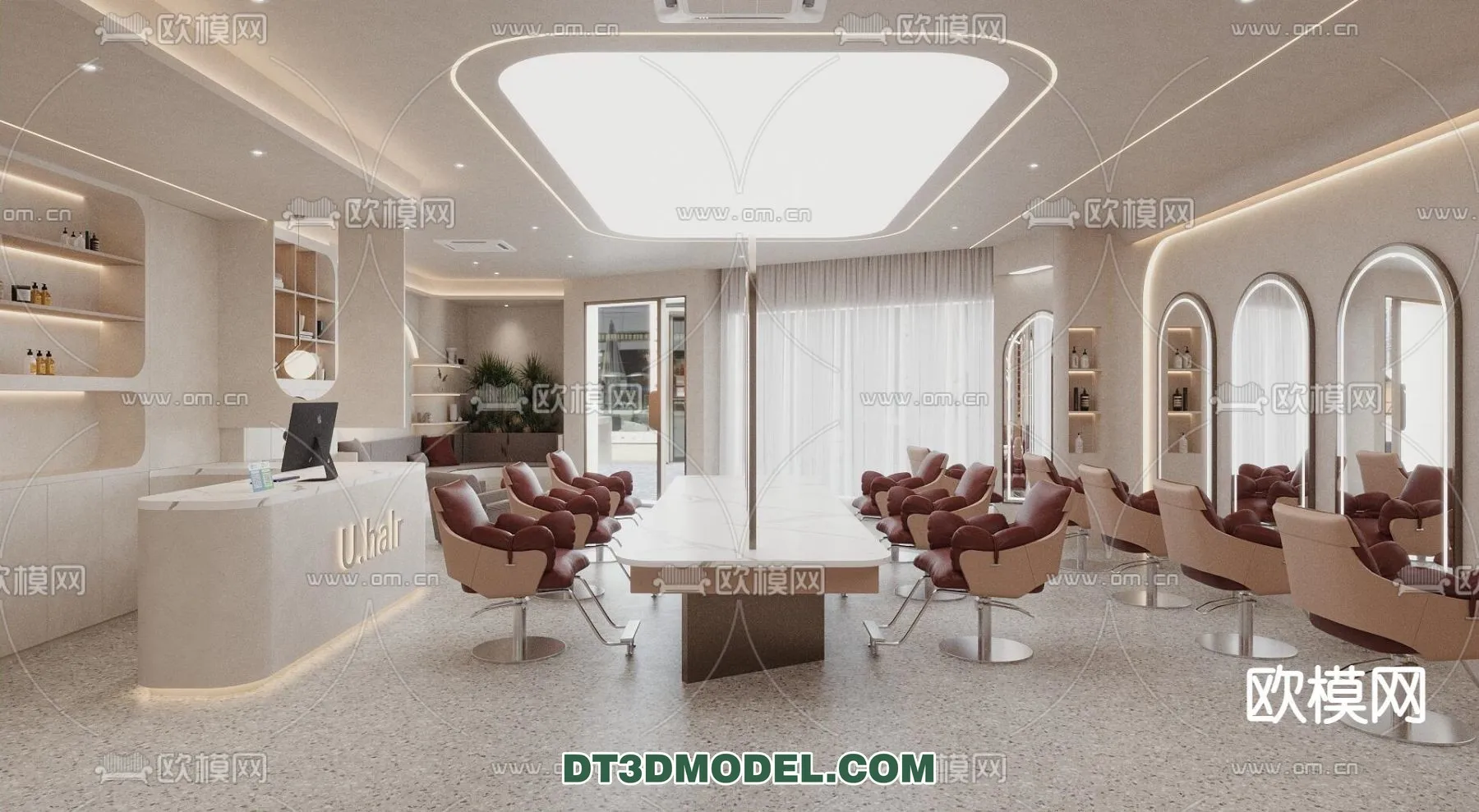 Hair Salon - 3D Interior Scene - 070