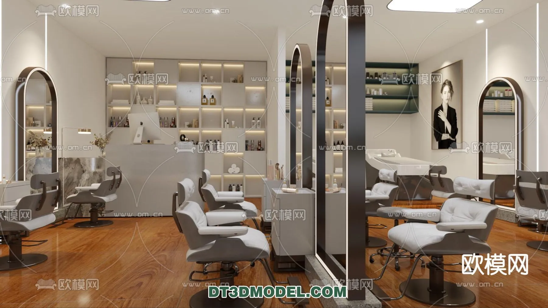 Hair Salon - 3D Interior Scene - 072