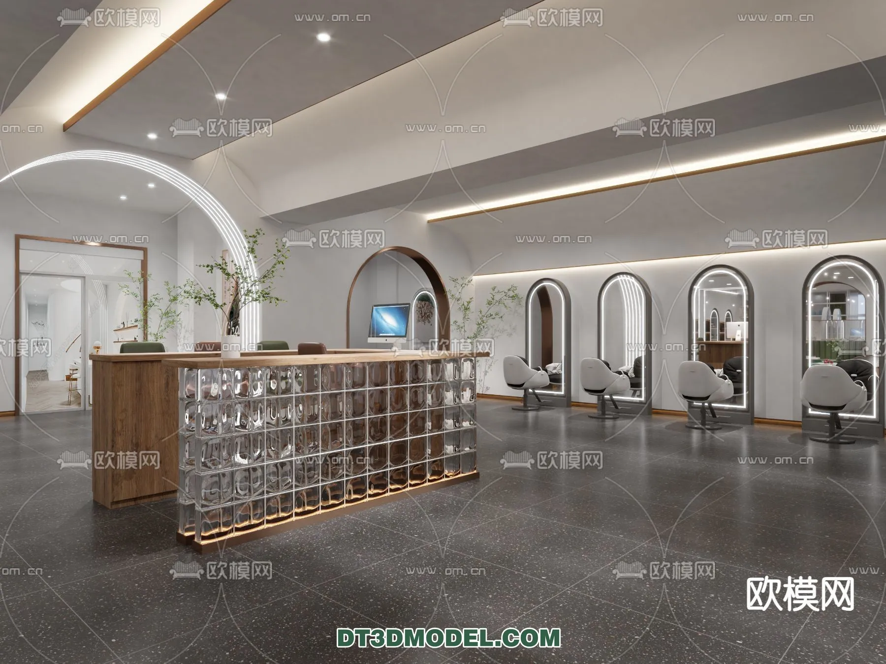 Hair Salon - 3D Interior Scene - 079