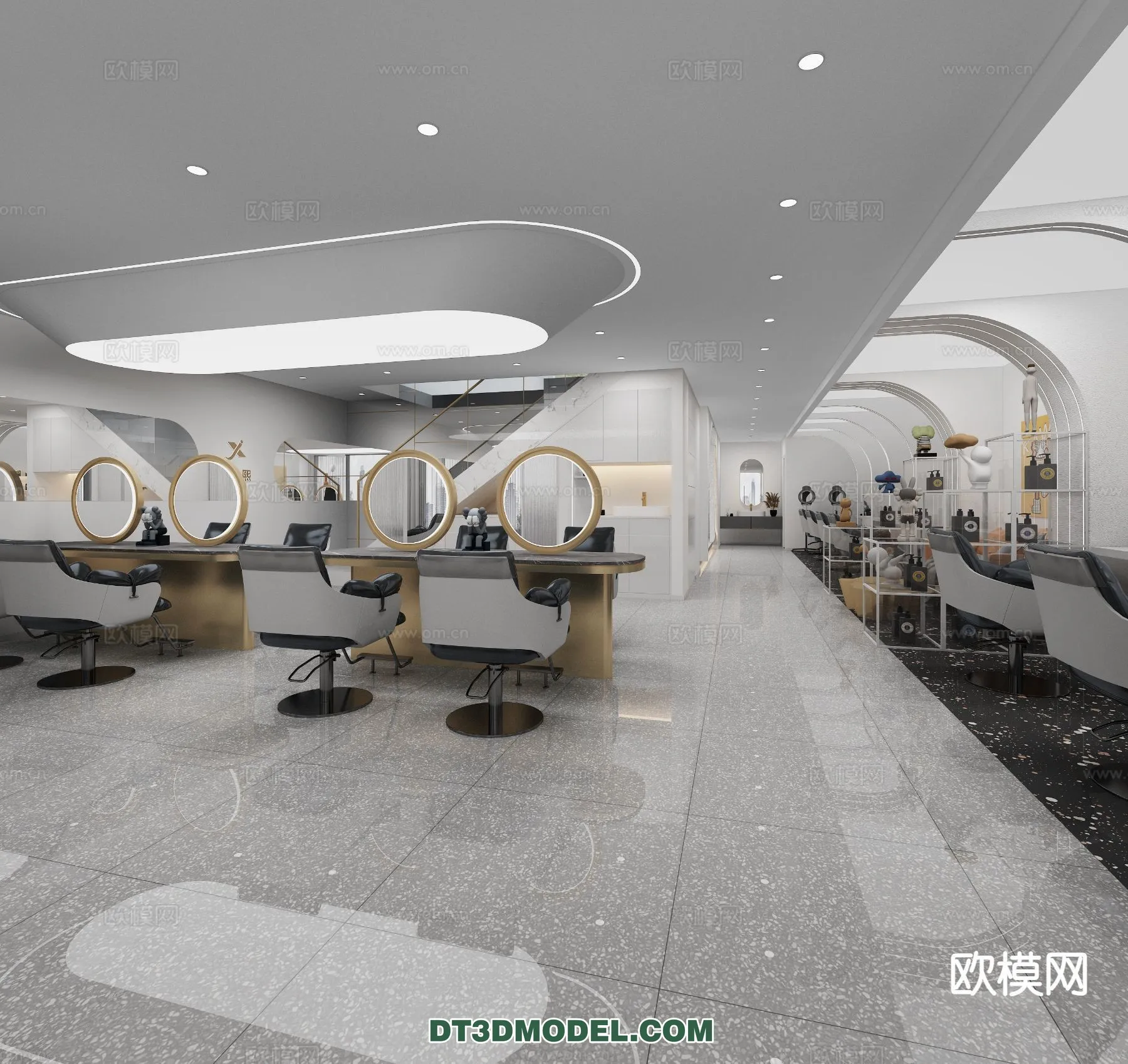 Hair Salon - 3D Interior Scene - 085