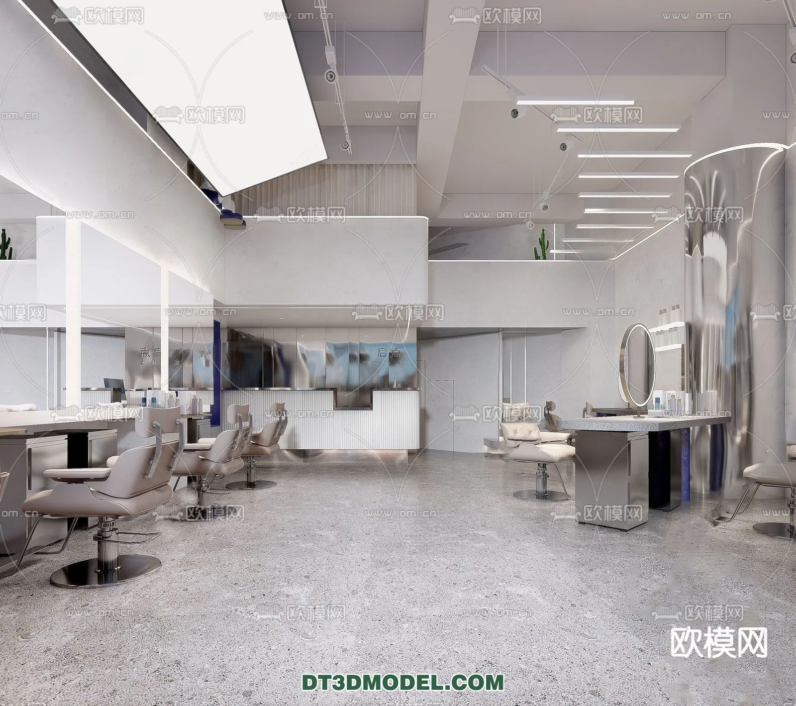 Hair Salon - 3D Interior Scene - 087